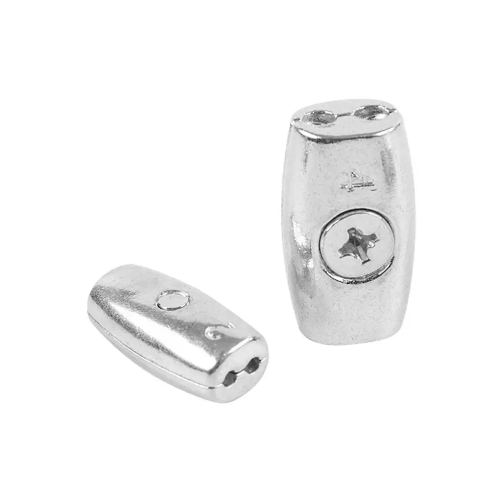 1 قطعة الفضة 2/3/4/6/8 مللي متر سلك حبل كم تحديد كليب سبائك الزنك كابل كليب قبضة المشبك الأجهزة سلك الحلقات أسلاك الفولاذ حبل #1