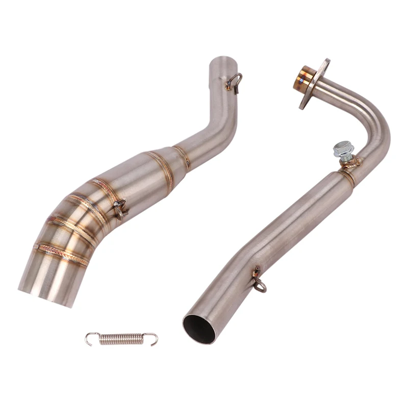 Slip On  Motorcycle Head  Connect Tube Front  Link Pipe Stainless Steel Exhaust System For Kawasaki  Z125 Until 2018