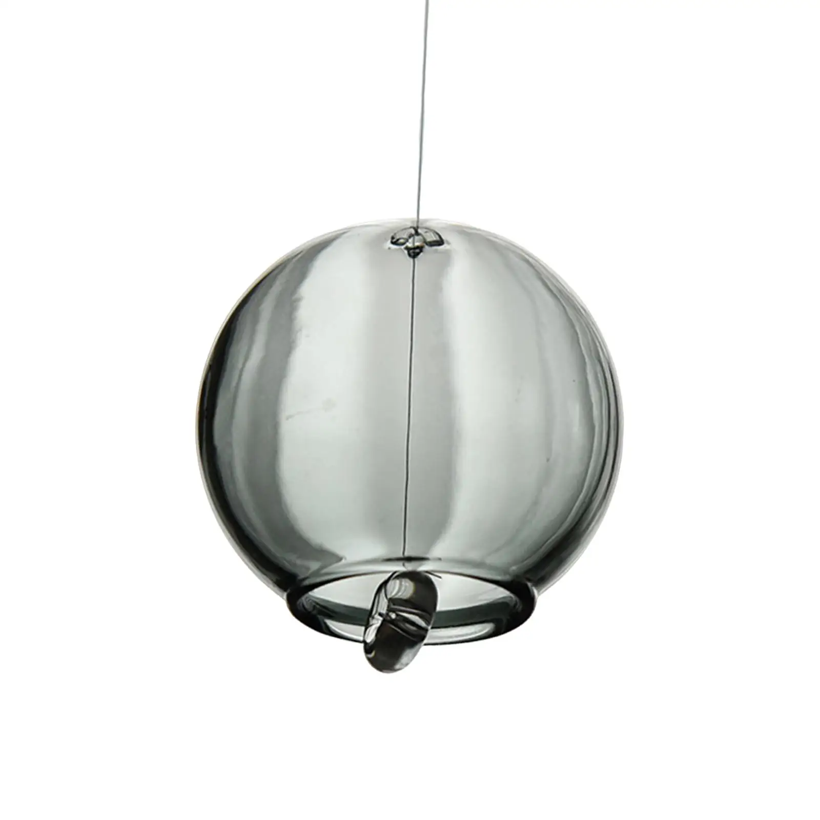 Traditional Borosilicate Glass Wind Bell 7cm Diameter Accessory Versatile 4cm Opening for Holidays Gift with Melodic Tone
