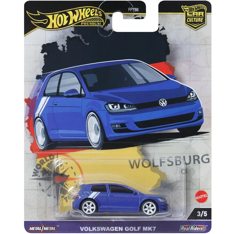 Original Hot Wheels Premium Car Culture World Tour Toys for Boys Diecast 1/64 Alfa Romeo Toyota Supra Volkswagen Agen Golf Audi