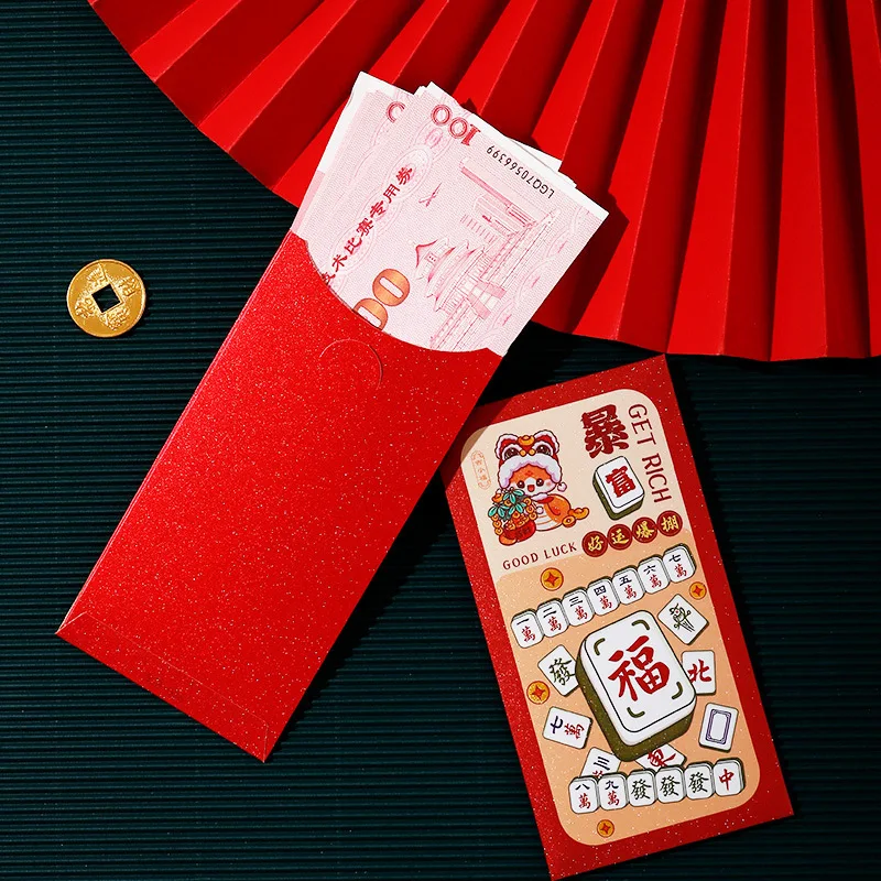 60Pcs Year Of The Snake Red Envelope Gift Money Envelopes 2025 Chinese Spring Festival Hongbao Pockets