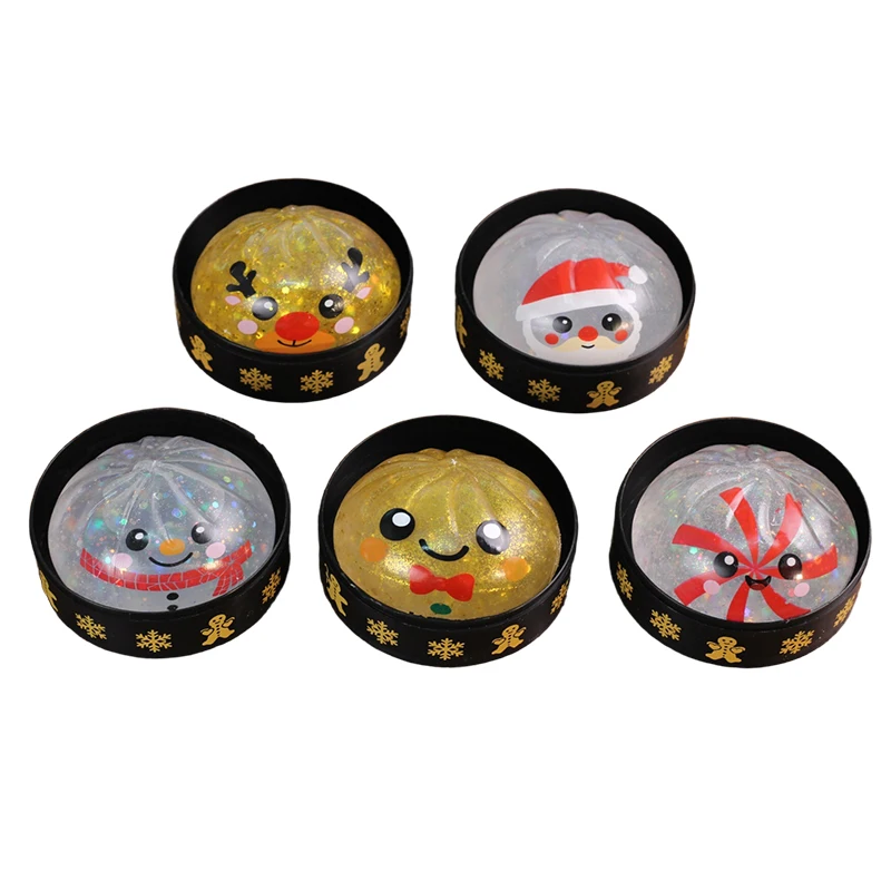 2026 Weihnachtsthemen-Quetschball: Niedlicher Brötchen-Squishy mit langsamem Rückstand zur Stresslinderung, Weihnachtsfigur, Geschenk – Detail 5