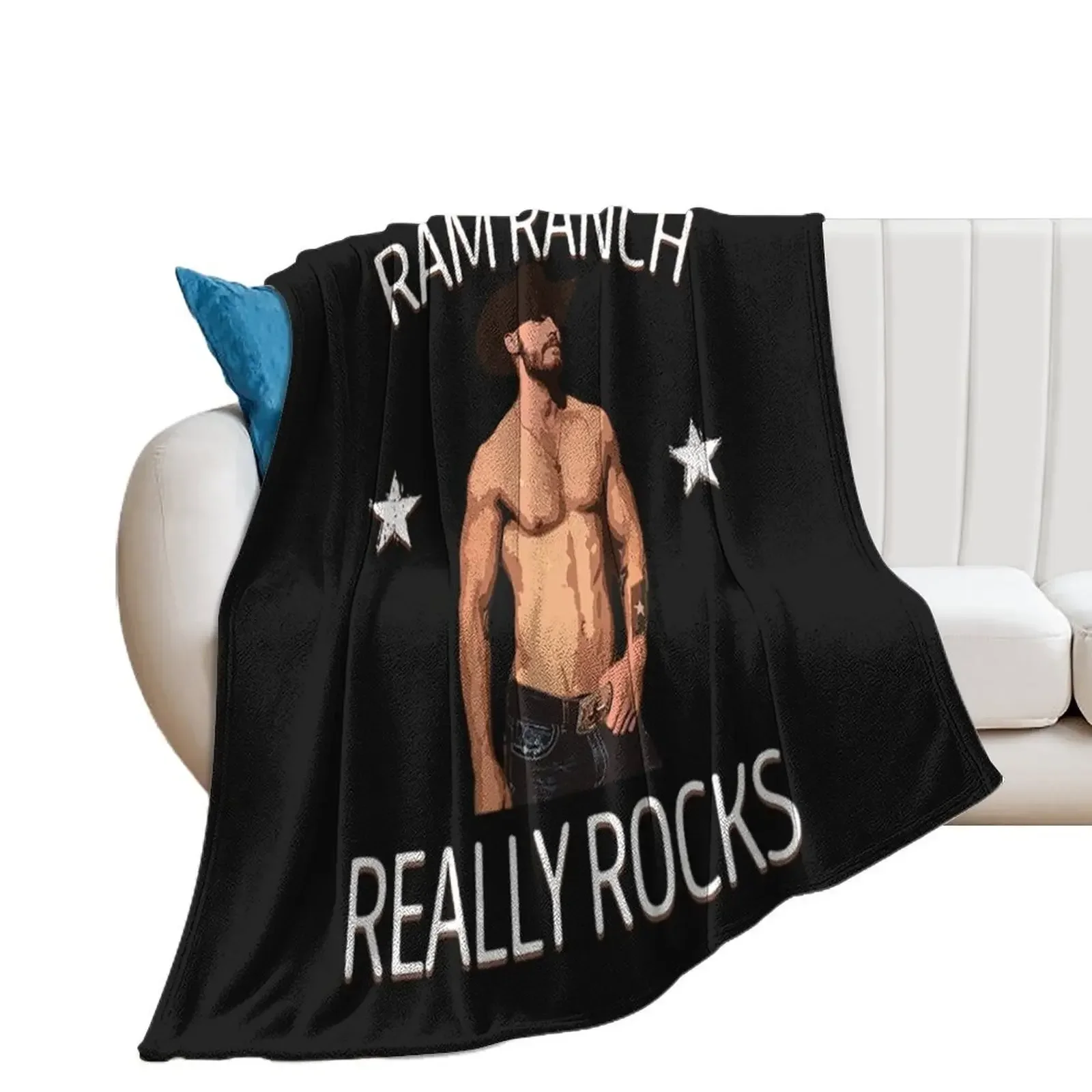 Ram Ranch T-ShirtRam Ranch Really Rocks Throw Blanket Stuffeds Soft Plaid Blankets