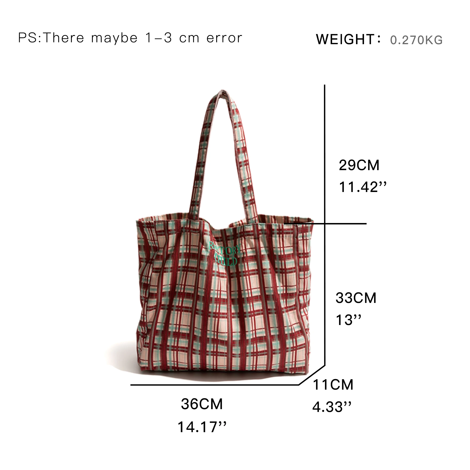 KOKOPEAS Striped Plaid Pattern Canvas Tote Handbag Women's Fashion Large Capacity Shopping Purse Simple Casual Shoulder Bag