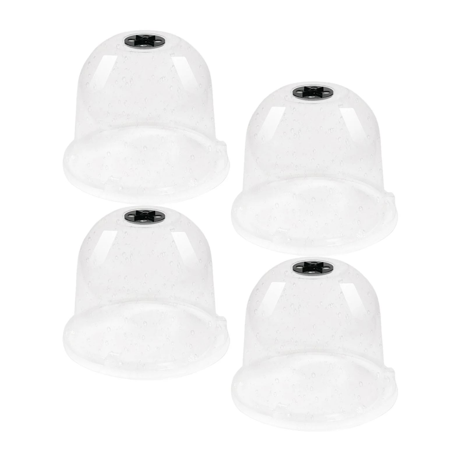 

4Pcs Seedling Dome Plant Cloche Transparent Plastic Nursery Cover Reusable Garden Cloche Outdoor Plant Protector Frost