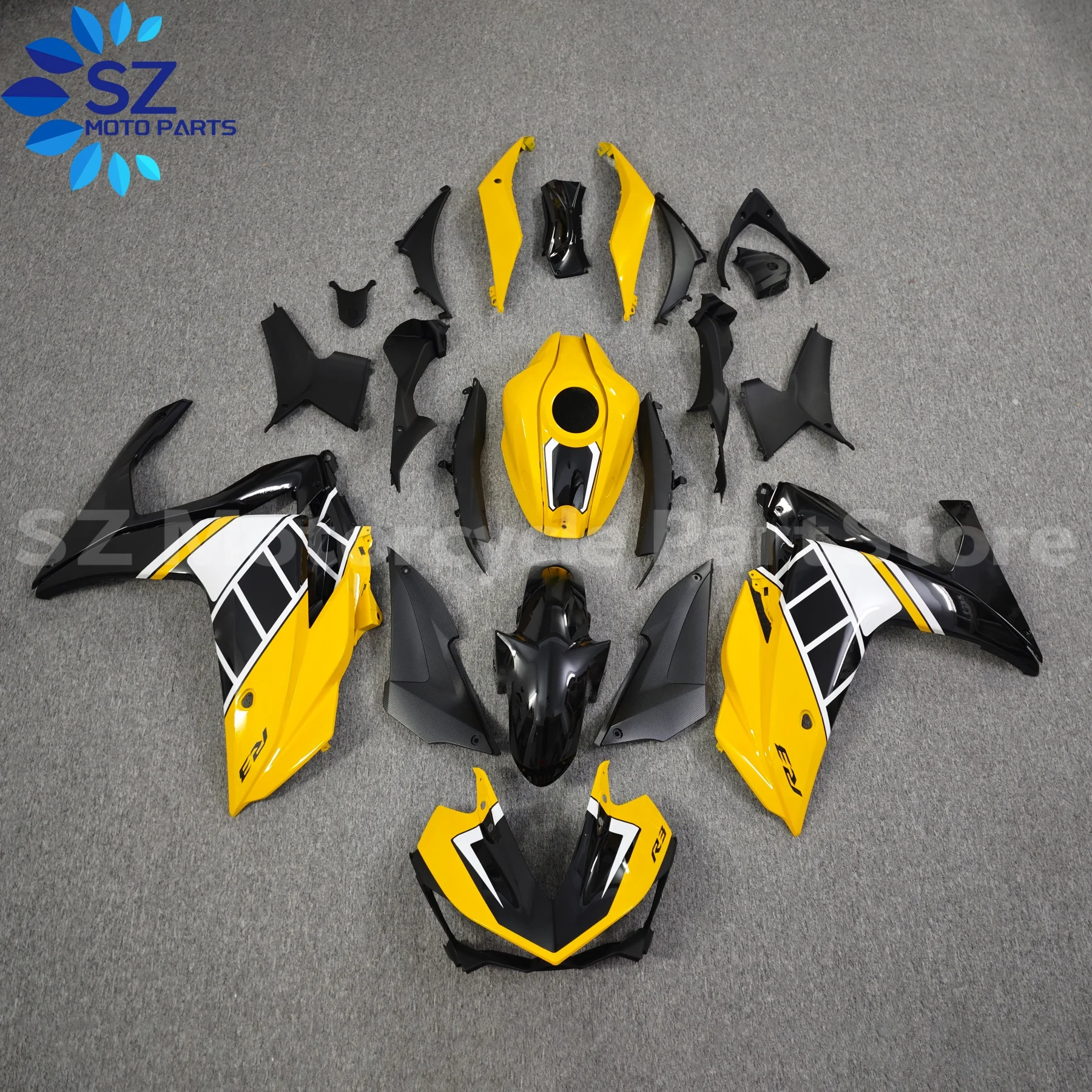 

Fit For YAMAHA YZF R3 R25 2014-2018 Fairing Set YZFR3 14-18 Aftermarket Motorcycle ABS Plastic Fairings Body Parts Kit New