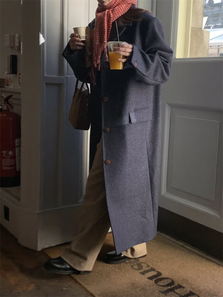 UMI MAO معطف الصوف فام لا يعود أو تبادل الأسعار شتاء جديد الكورية Dongdaemun Le *obe منتصف طول معطف الصوف سترة