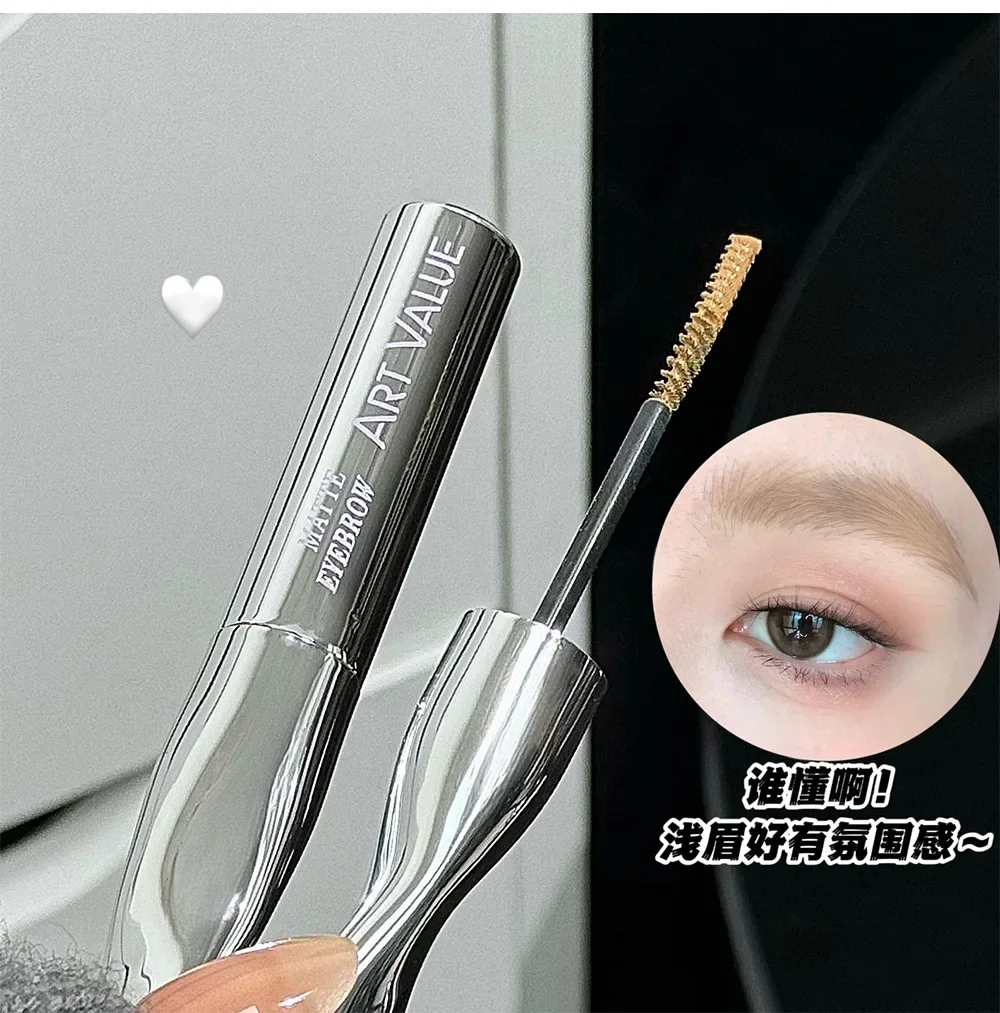 Art Value Koreaanse stijl lichtbruine matte wenkbrauwverfcrème Natuurlijke make-uplook - Gemakkelijk aan te brengen wenkbrauwkleur