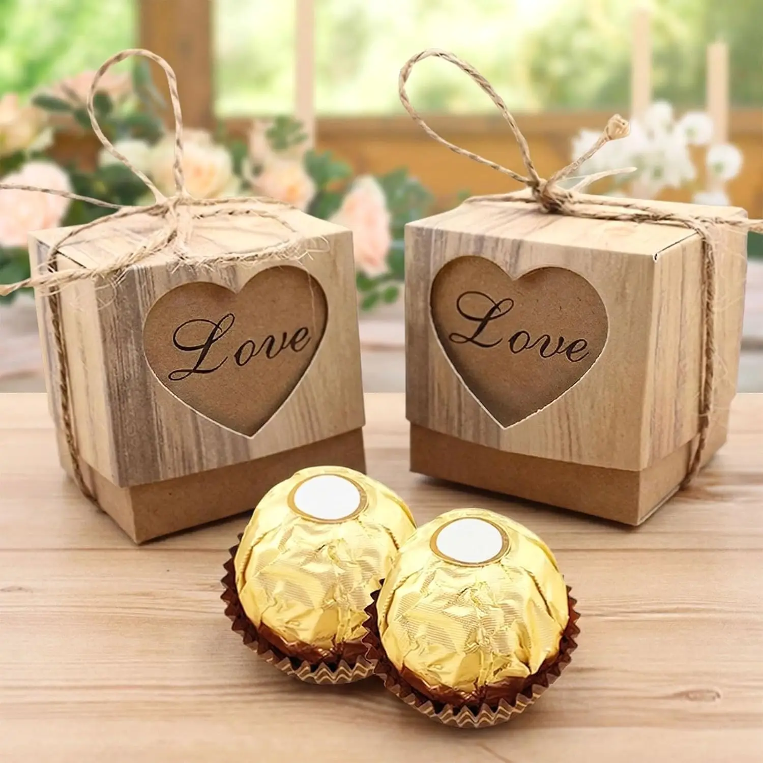 Small Gift Boxes 2x2x2 Inches 50 Pack for Party Favors, Wedding, Baby Shower, Birthday Decorations
