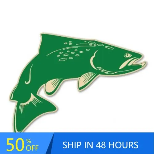 

Trout Fish Fishing Cute Truck Bumper Motor Home Laptop Waterproof Vinyl Decal Accessory Cool Trendy Funny Vintage Retro