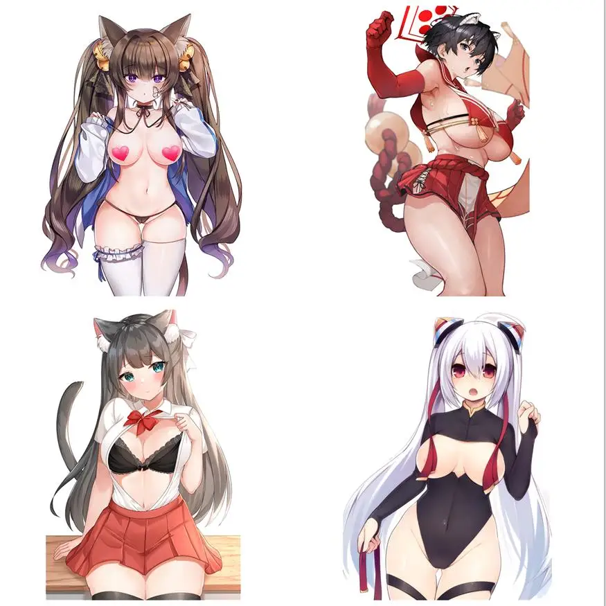 

Super Sexy Anime Cat Ear Girl Car Stickers Wall Decal Anime Cute Laptop Motorcycle Auto Accessories Vinyl Decoration