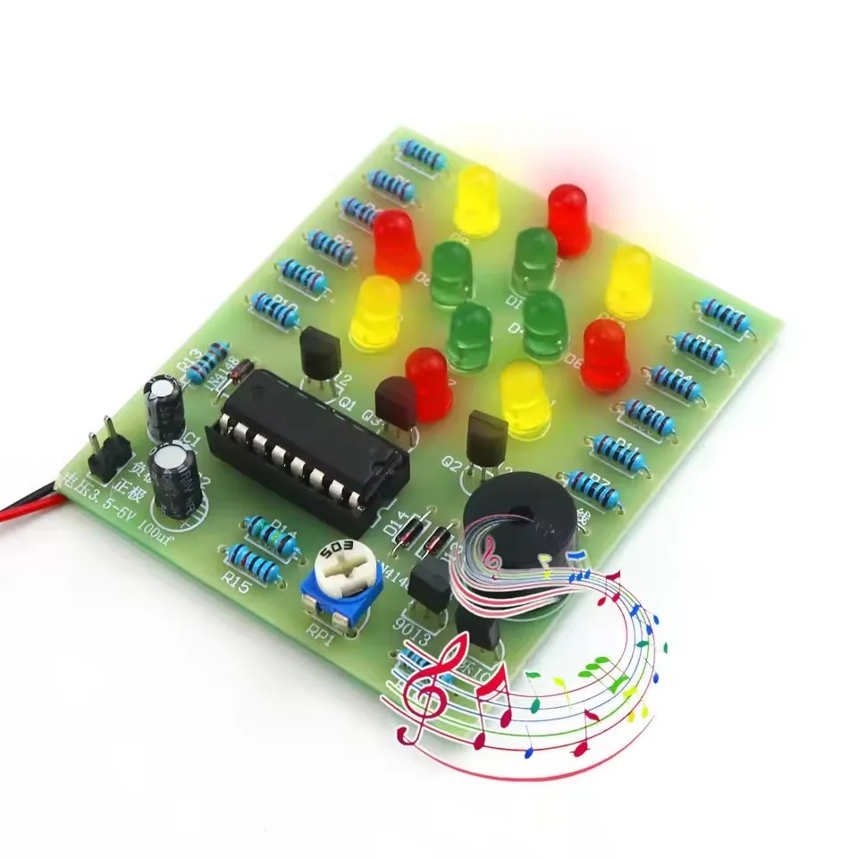 CD4060 DIY Alice Music Lantern Maker Kit - Based LED Light with Rhythm Sync for Student Training & Maker Projects