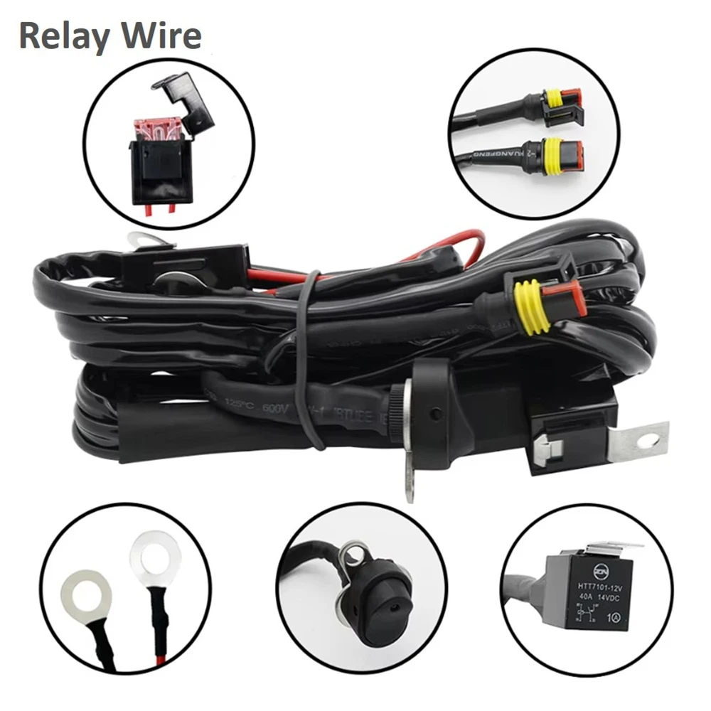 

Motorcycle LED Fog Light Wiring Harness Headlamp Refit Switch Relay Wire For BMW R1200 GS Motorbike Spotlight Cable Accessory