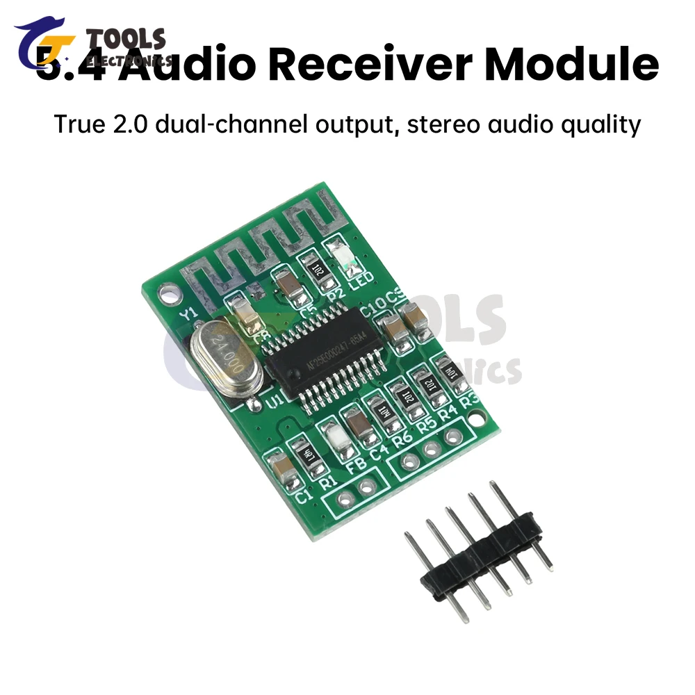 Mini Bluetooth 5.4 Audio Receiver Module 2.0 Dual Channel Stereo Decoding Board for Audio Systems