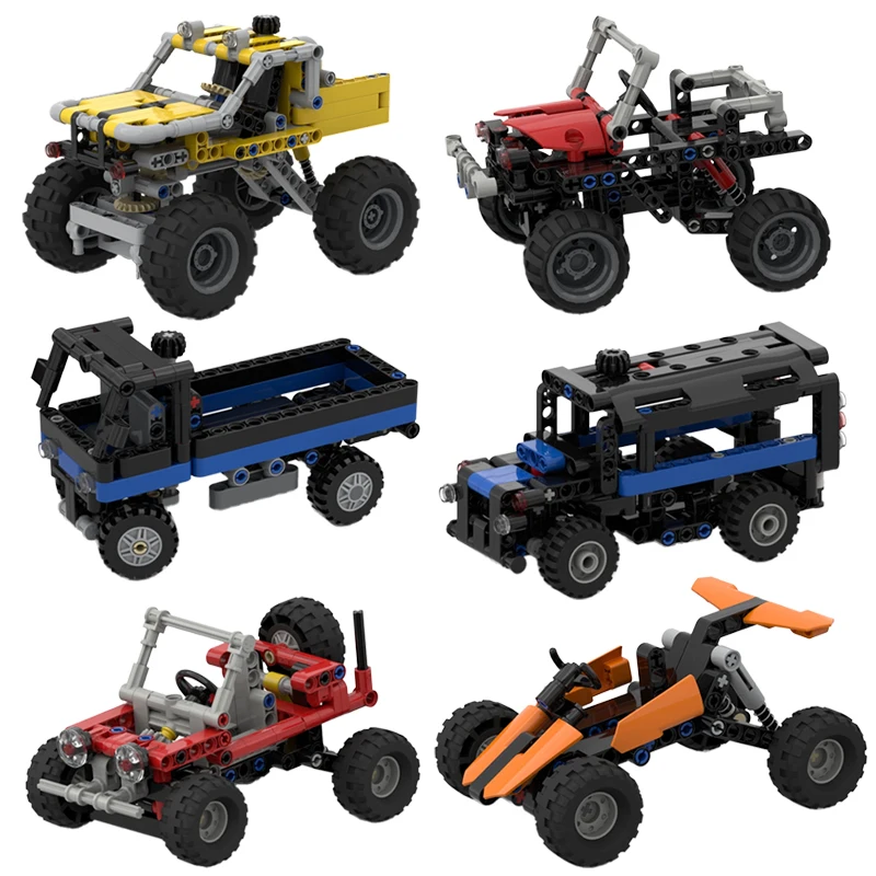 

Assembly Car Building Block Loose Parts Off-road Vehicle Beach Car Truck Desktop DIY Puzzle Science and Education MOC Brick Toys