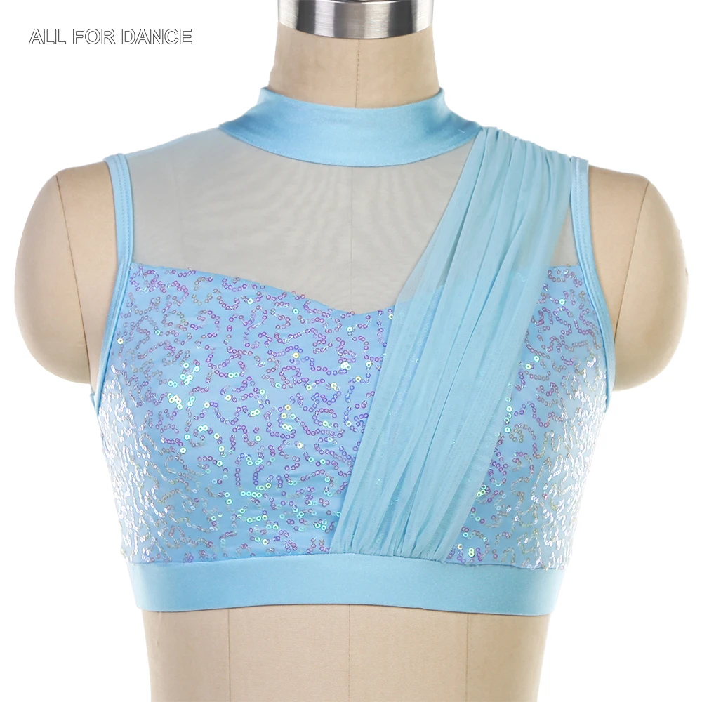 25028 السماء الزرقاء 2 في واحد Squin دنة صد فستان الباليه الكبار الفتيات الباليه وأزياء رقص غنائية ومعاصرة #5