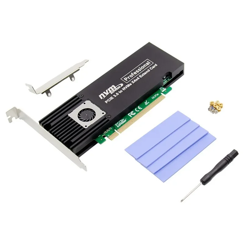 데스크탑 SSD 서버 확장 전시 카드, 3.0PCI-E16X, 4 포트 * 4 채널 M.2 NVMe, ASM2824