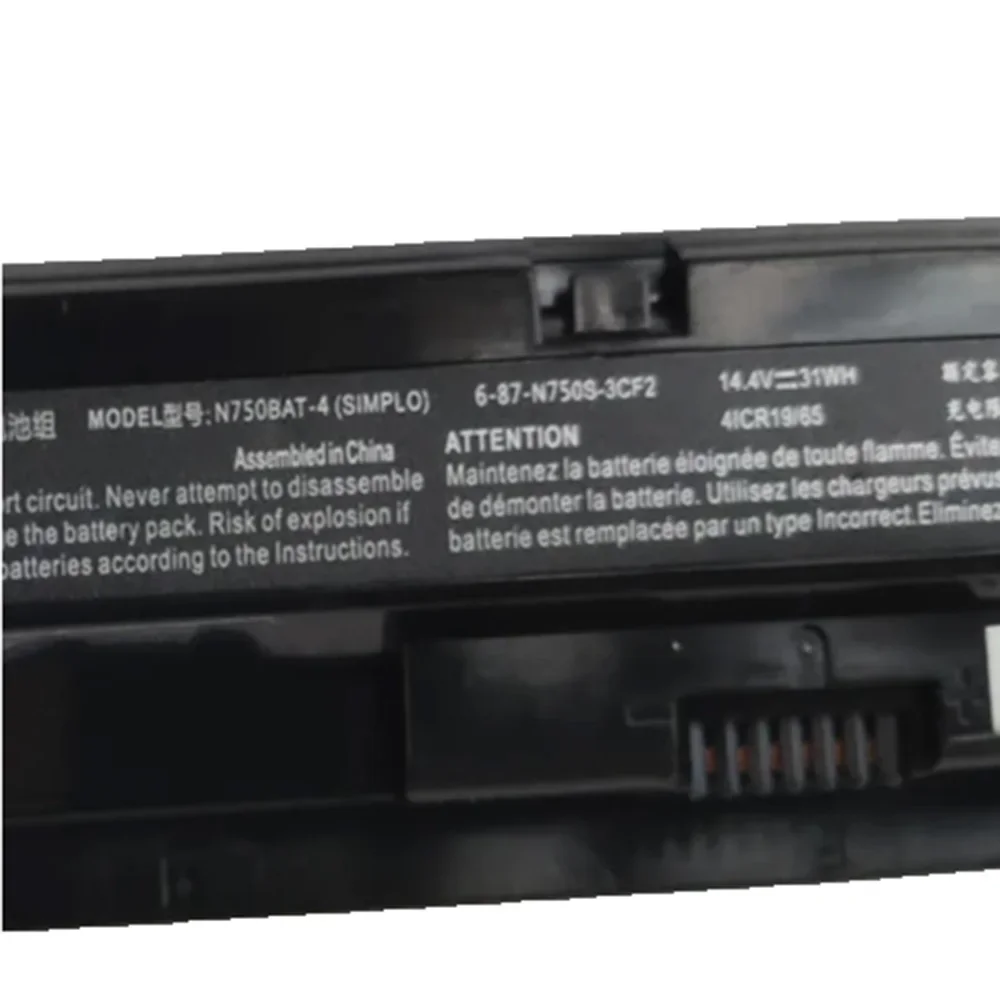 14,4 v 31wh 14,8 v 44wh N750BAT-4 original 6-87-n750s-31c00 N750S-4EB2 N750S-3CF1 Laptop-Akku für clevo n750bu n750wu n751bu