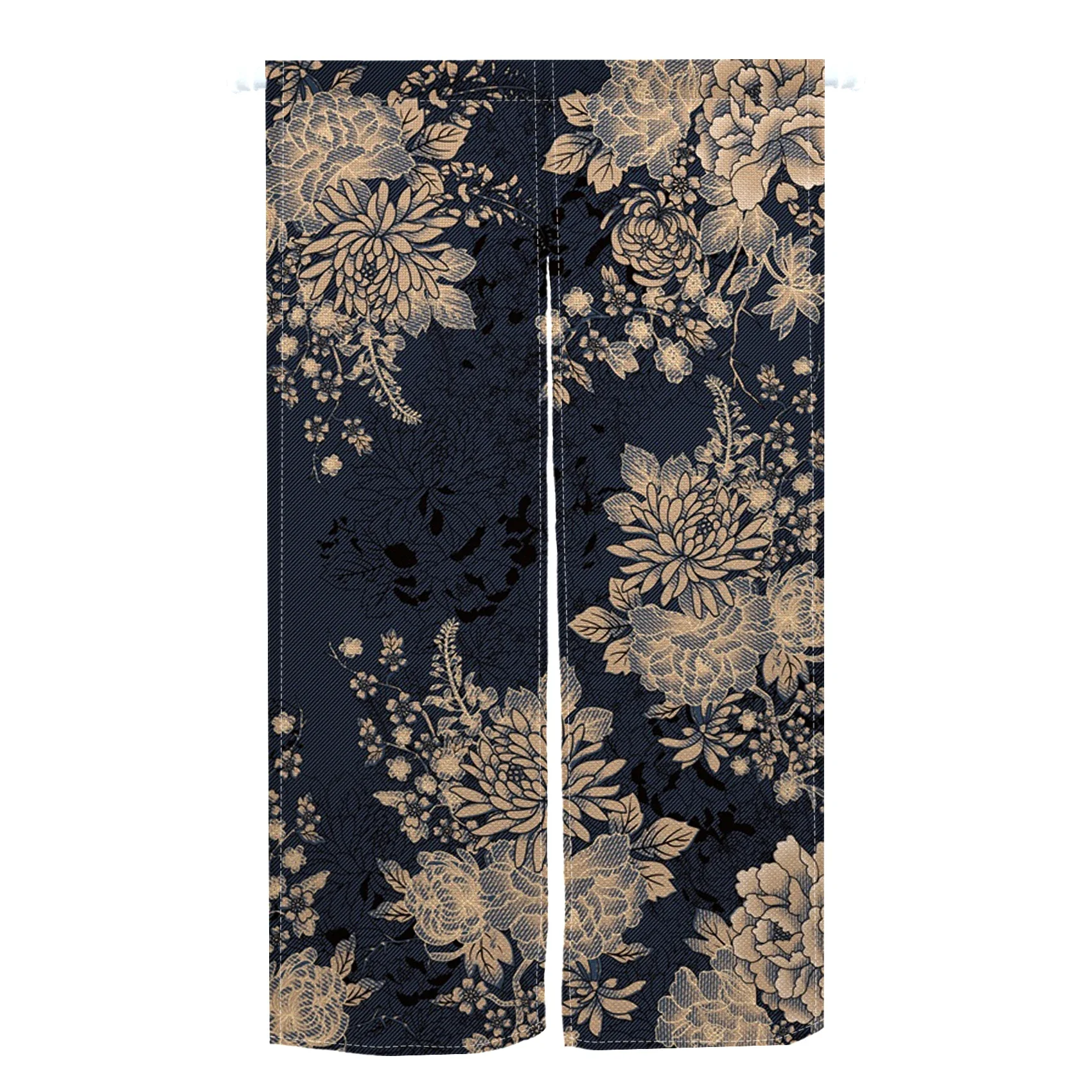 

Норен японская дверная занавеска с цветочными цветами, домашний декор, спальня, чайный домик, кафе, вход, подвесная непрозрачная занавеска для дверного проема с половиной разъема