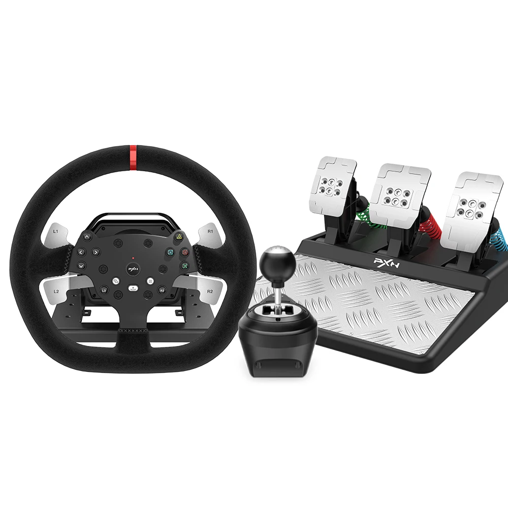 

2022 Gaming racing wheel PXN V10 vibration pc driving simulator steering wheel for XBOXONE/S PC/ PS4/PS5 Special