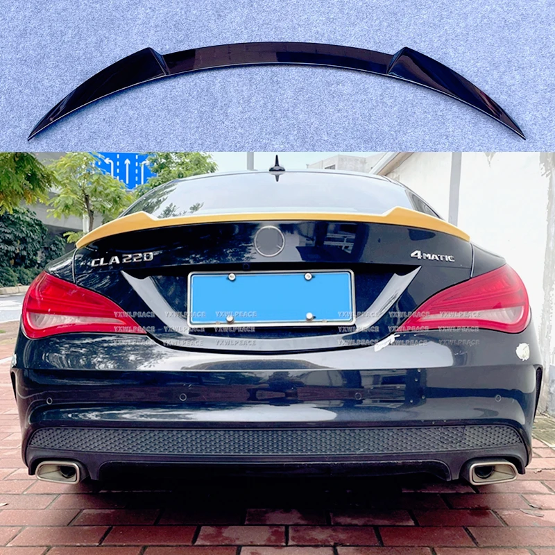 

CS Style For Mercedes Benz CLA45 W117 C117 CLA 200 250 260 Sedan 2013-2018 ABS Plastic Rear Trunk Lip Wing Spoiler