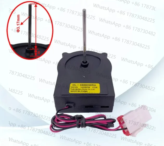 Novo Motor de Ventilador para Refrigerador DL-5985DWRA DV12V 1400RPM Peças para Radiador de Geladeira e Freezer