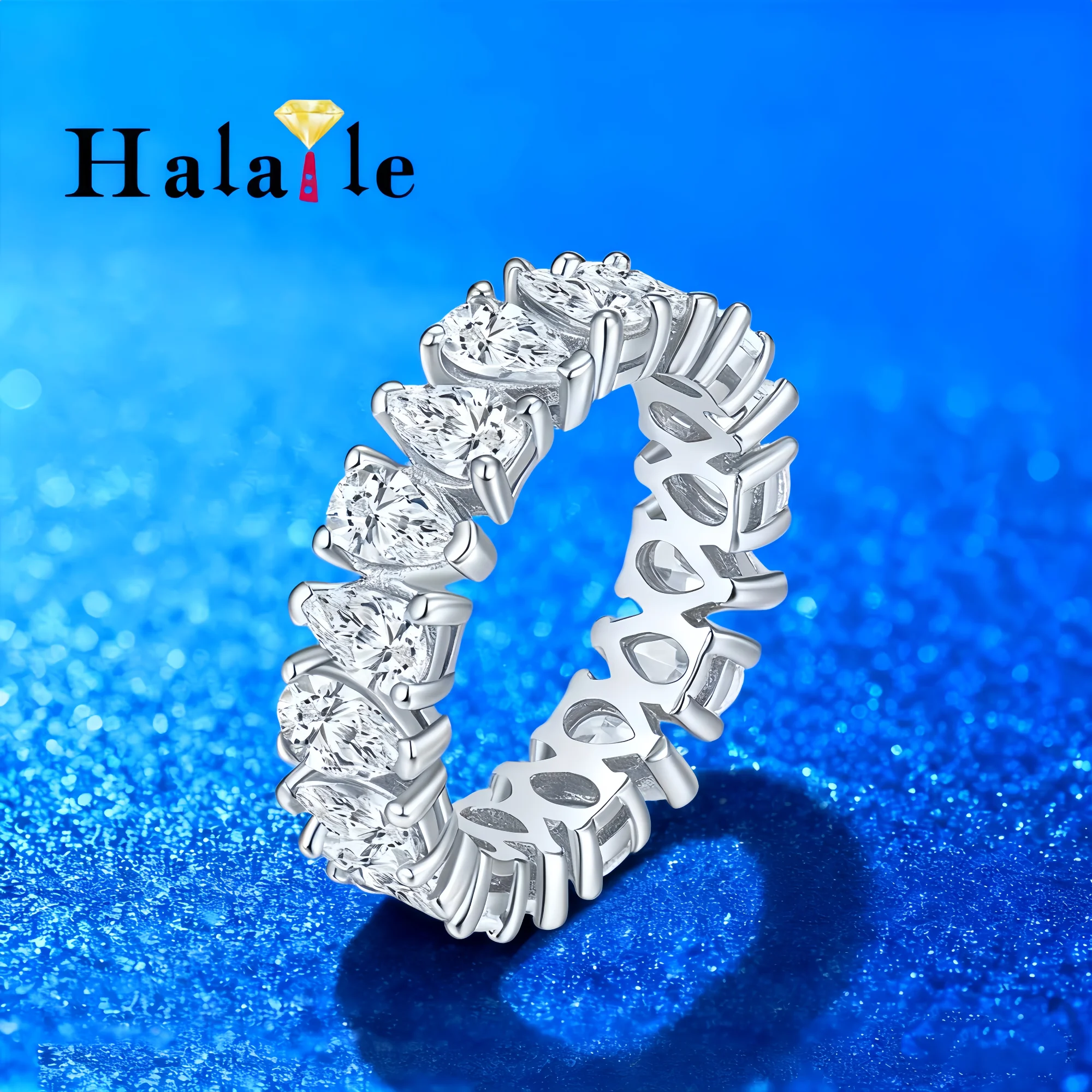 

Кольцо Halaile 3*5 мм из золота/розового золота с муассанитом, грушевидная огранка, стерлинговое серебро 925 пробы для женщин, сверкающее свет, роскошное универсальное свадебное кольцо