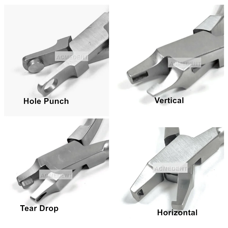 

Dental Clear Retainer Plier TearDrop Hole Punch Dented Vertical Invisable Braces Stainless Steel