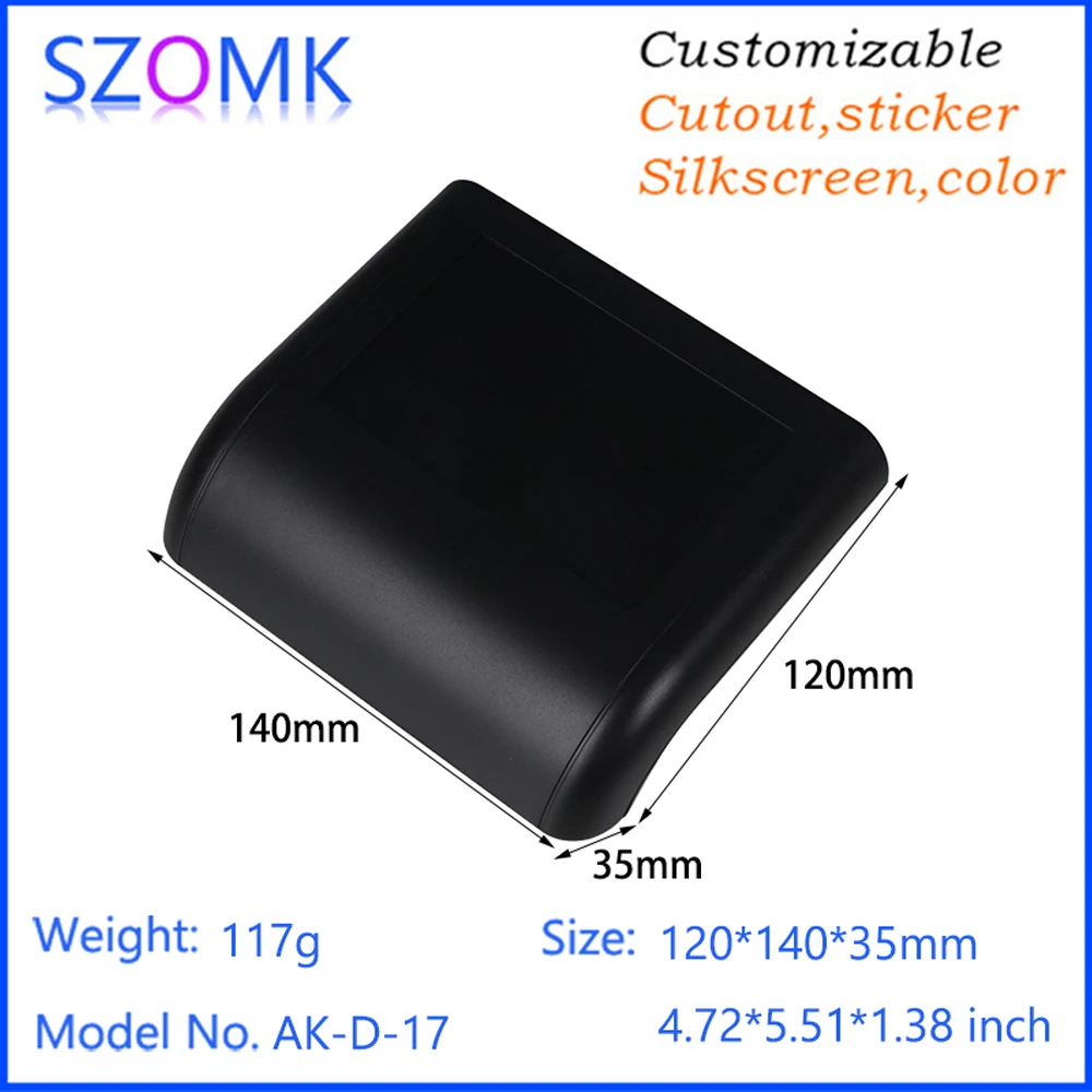 

1Piece 120*140*35mm desktop plastic box for power supply szomk plastic enclosure for pcb design remote control enclosure box