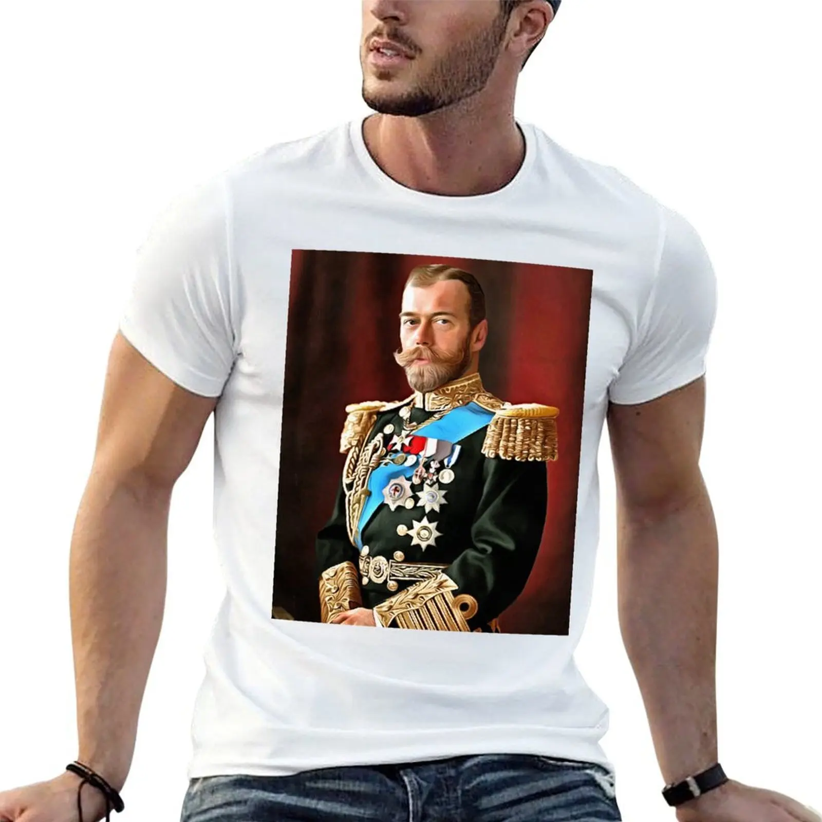 

Tsar Nicholas II of Russia T-Shirt man t shirt designer essential t shirt t shirt for man 100 percent cotton T-shirt