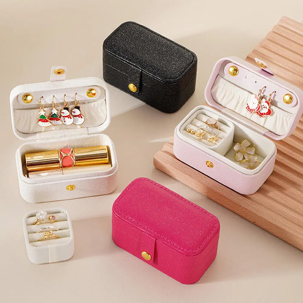 Mini Portable Jewelry Organizer Travel Mini Gift Storage Boxes Earring Necklace Display Ring Holder Packaging Boxes Jewel Holder