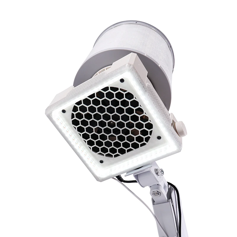 Professional Nail Art Dust Collector Vacuum Cleaner with Arm Stand LED Light Air Purification Function for Nail Salon Home Use