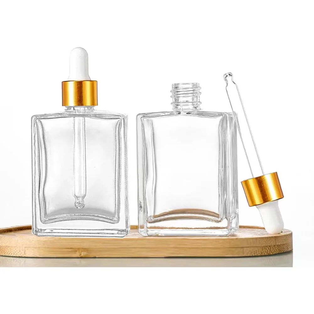 20 قطعة زجاجة عطر زجاجية شفافة محمولة لتوزيع مستحضرات التجميل زجاجة زيت قطارة بلاستيكية مع قمع ماصة