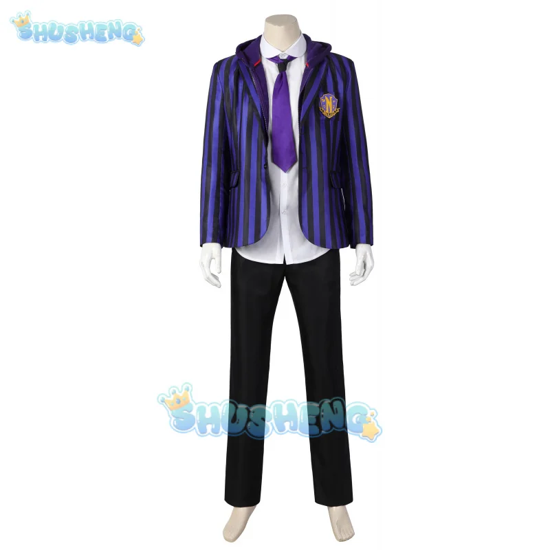 

Wednesday 2 Xavier Thorpe Ajax Petropolus Cosplay Costume Nevermore Academy Uniform Halloween Carnival Party Christmas Play Role