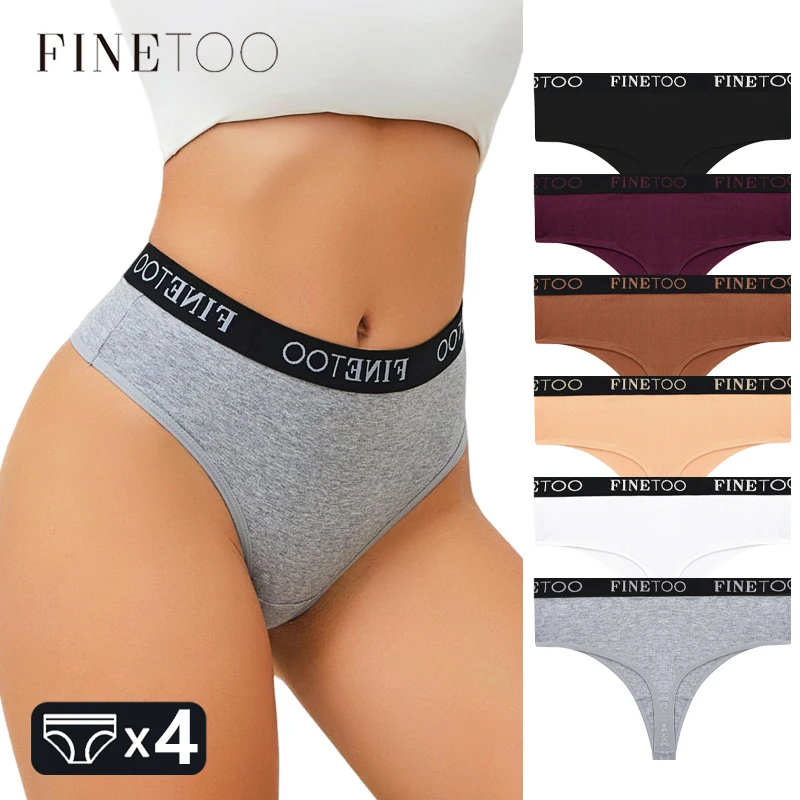 4Pcs Baumwolle Mittlere Taille Thongs Unterwäsche Sexy Stretchy Gürtel Atmungsaktive Höschen Weibliche Nahtlose Plus Größe G-string Weiche Dessous