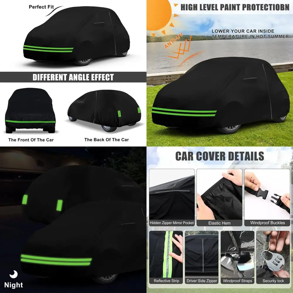 

Всепогодный чехол для автомобиля 500/500C/500E Turbo Sport Lounge Pop 2007-2022, водонепроницаемый, с дверцей на молнии и защитой от замкования