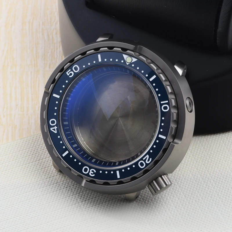 

Корпус часов Tuna Can Titanium Dive Watch с сапфировым стеклом C3, светящимся в темноте, подходит для корпуса Seiko 47 мм, для автоматического механизма NH35A/NH36A.