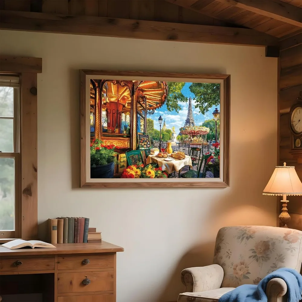 Carosello Torre Eiffel 300/500/520/1000 Pezzi Puzzle di Per Adulti Parigi Scena di Strada Paesaggio Puzzle Giochi Famiglia Giocattolo Regalo