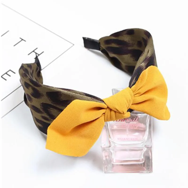 Top Bow Knotted Hairband for Women Fashion Print Headband Korean Fashion Style Headdress Bowknot Hair Hoop Outdoor Headwear