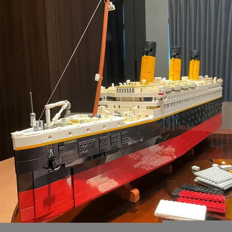

Совместимые 10294 Титаник MOC, строительные блоки, модель дисплея, кирпичи, круизная лодка, пароход, игрушка для взрослых, рождественские подарки, 9090 шт.