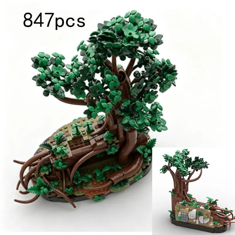 

MOC Creative Model Tree Roots Hidden in a Secret Place Small Particle Assembly Building Block 3D Model Toy 847pcs