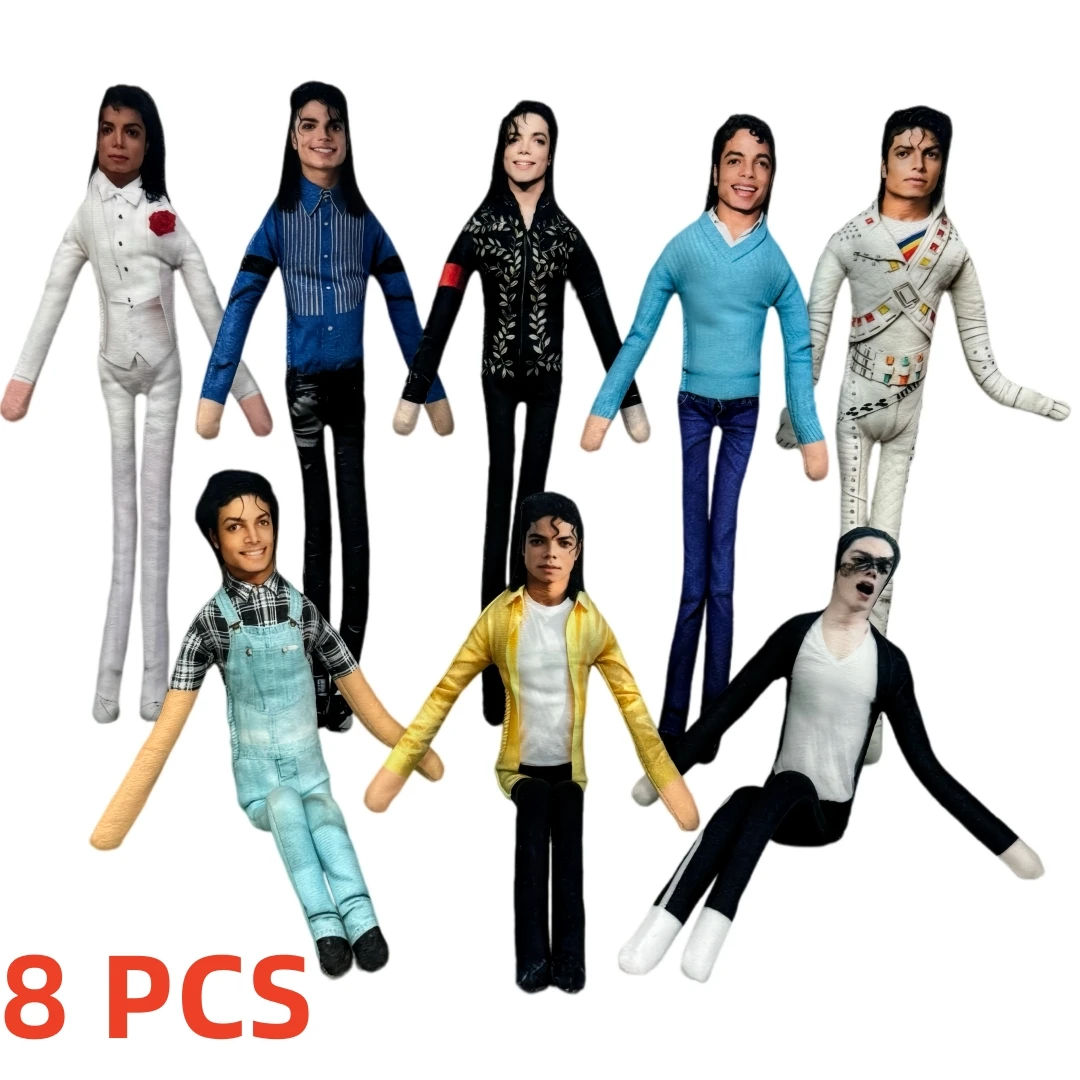 17 Styles Anime Michael Jackson Cosplay Prop Doll Plush Stuffed Figure Dolls Room Decoration Abstract Joint Mobility Props Gift