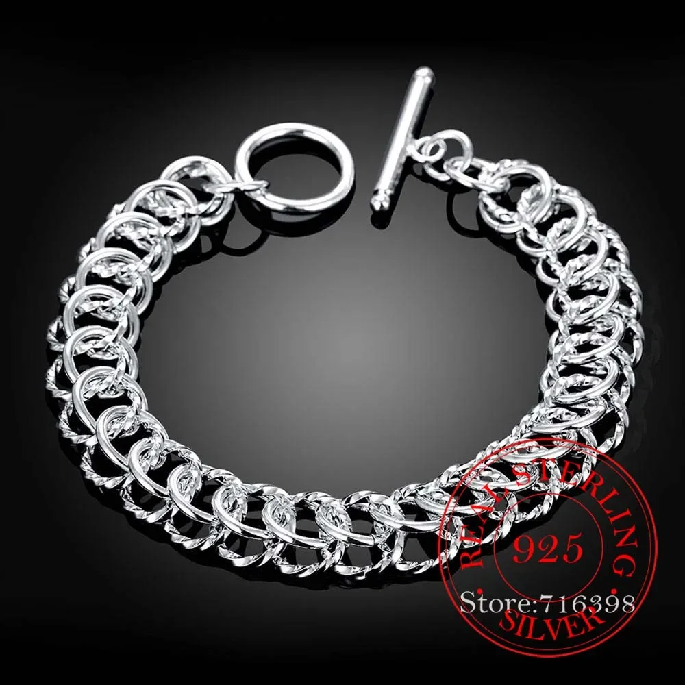 925 Sterling Silver Bracelet Vintage Centipede TO Chains Bracelets & Bangles Chains For Men and Women Fine Jewelry Party Gift