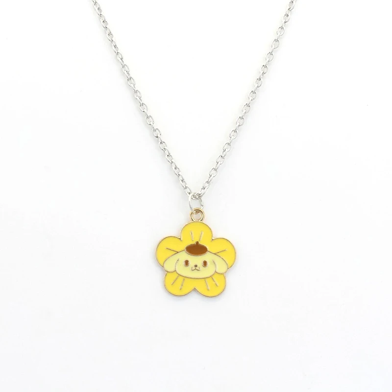 Sanrio Hellokitty Cute Cartoon Personality Necklace Creative Anime Figure Accessories Clavicle Chain Kids Love Birthday Gifts