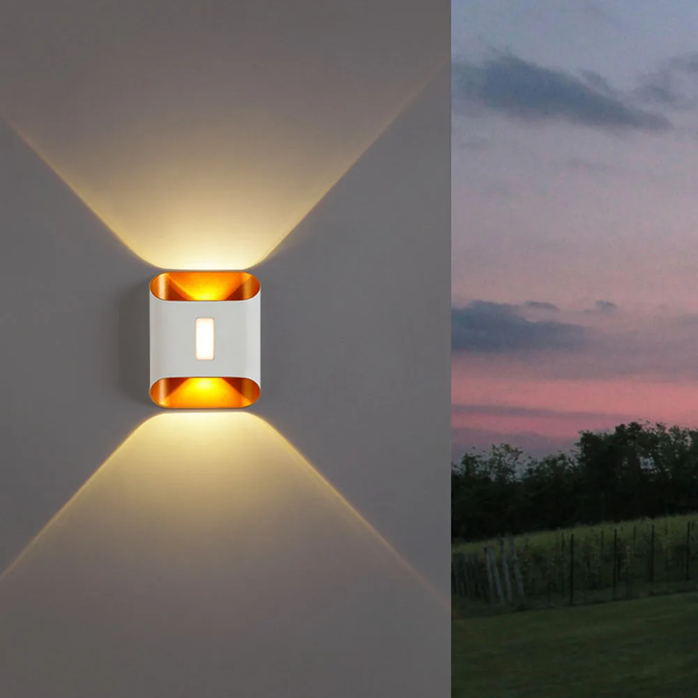 Imagem -03 - Iluminação ao ar Livre Ip65 Impermeável Simples Arandela de Parede para Cima e para Baixo 2-way Iluminação Antiferrugem Cob para Pátio Jardim Varanda