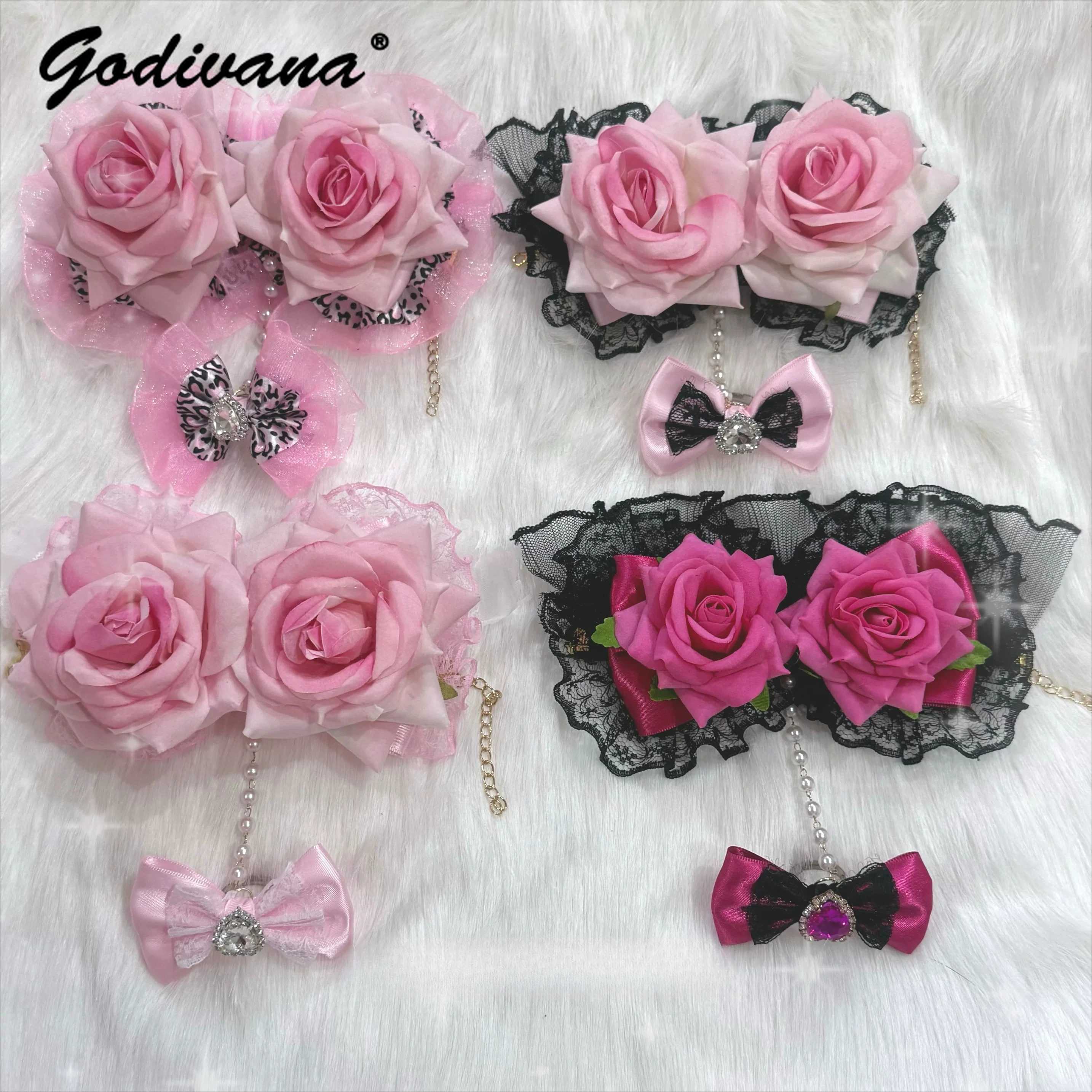 rose-flower-bracelet-japanese-gal-princess-style-mars-heart-rhinestone-bow-lace-handmade-bracelet-with-rings