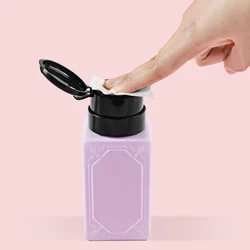 230ml Empty Press Pump Dispenser Nail Bottle Plastic Portable Liquid Polish Remover Cleaner Acetone Bottle Makeup Manicure Tools