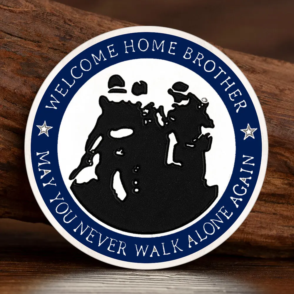 Silver Plated Welcome Home Brother Military Veteran Collectible Coin Eco-friendly Baking Lacquer Collectible Coins