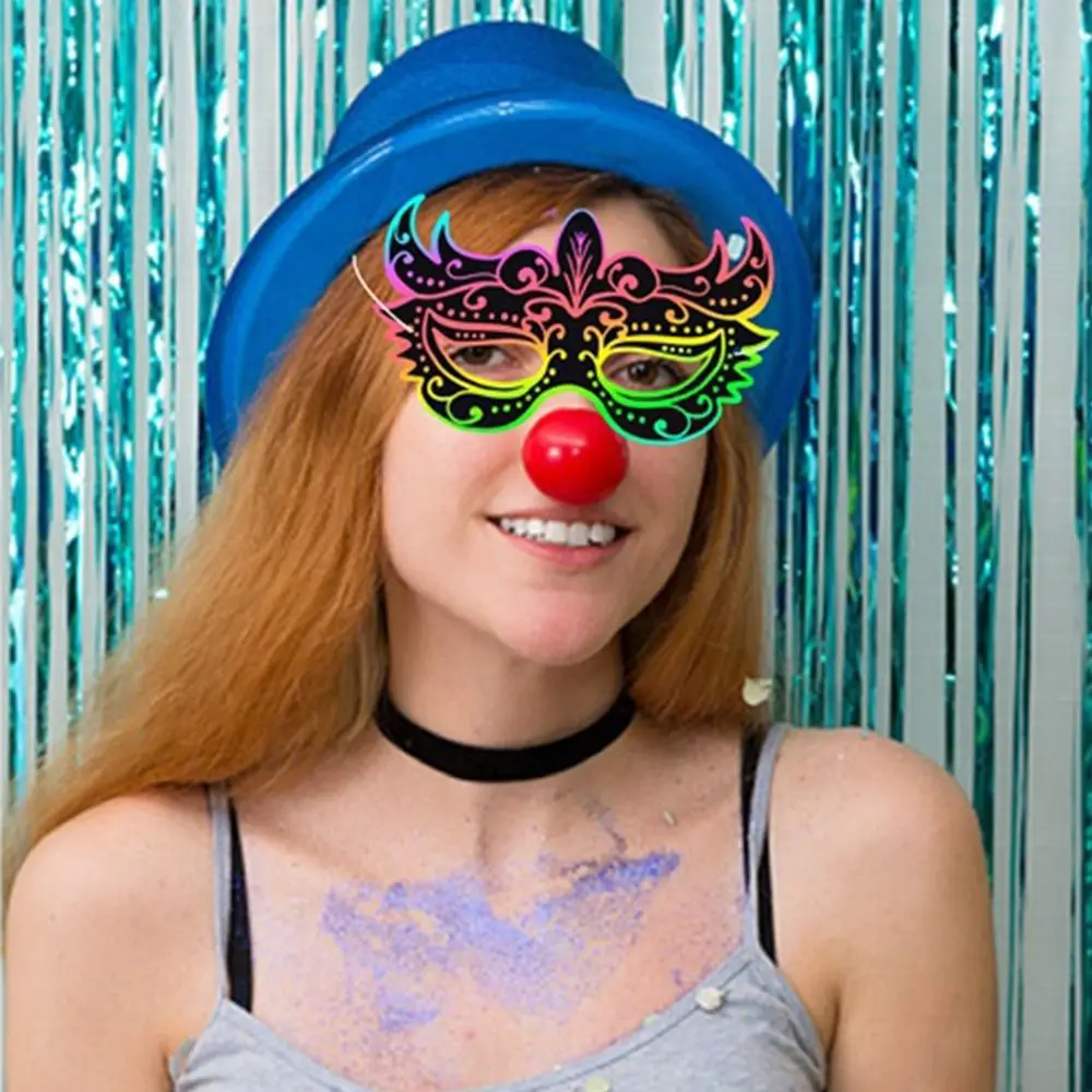 Çocuklar Hediyeler Yarım Yüz Karnaval Maskesi Kazı Kazan Kart Kağıdı Zarif Cosplay Maske DIY Göz Maskesi Çocuklar Hediyeler