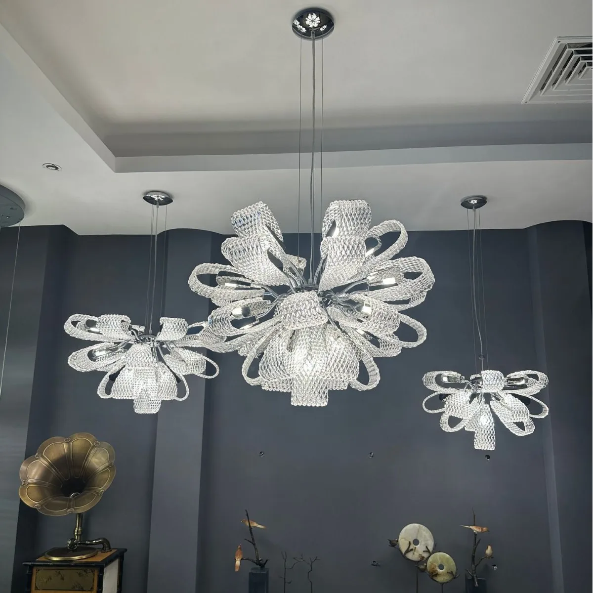 Factory Direct 2026 Simple French living room glass chandelier light luxury bedroom dining room villa creative designer personal